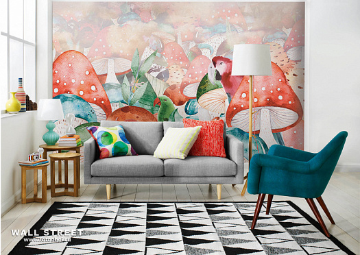Фотообои в интерьере артикул Wonderland 2, WONDERLAND, Wall street