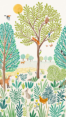 Обои с деревьями Grandeco Little Dreamers LD 6001