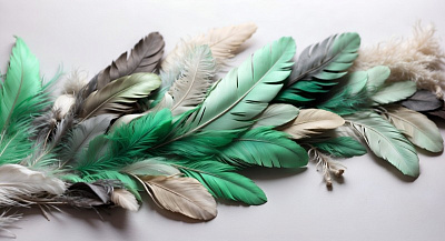 Панно AG-FT-024, Feathers, Design Studio 3D